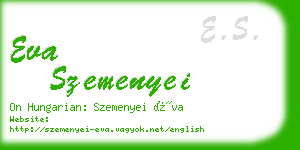 eva szemenyei business card